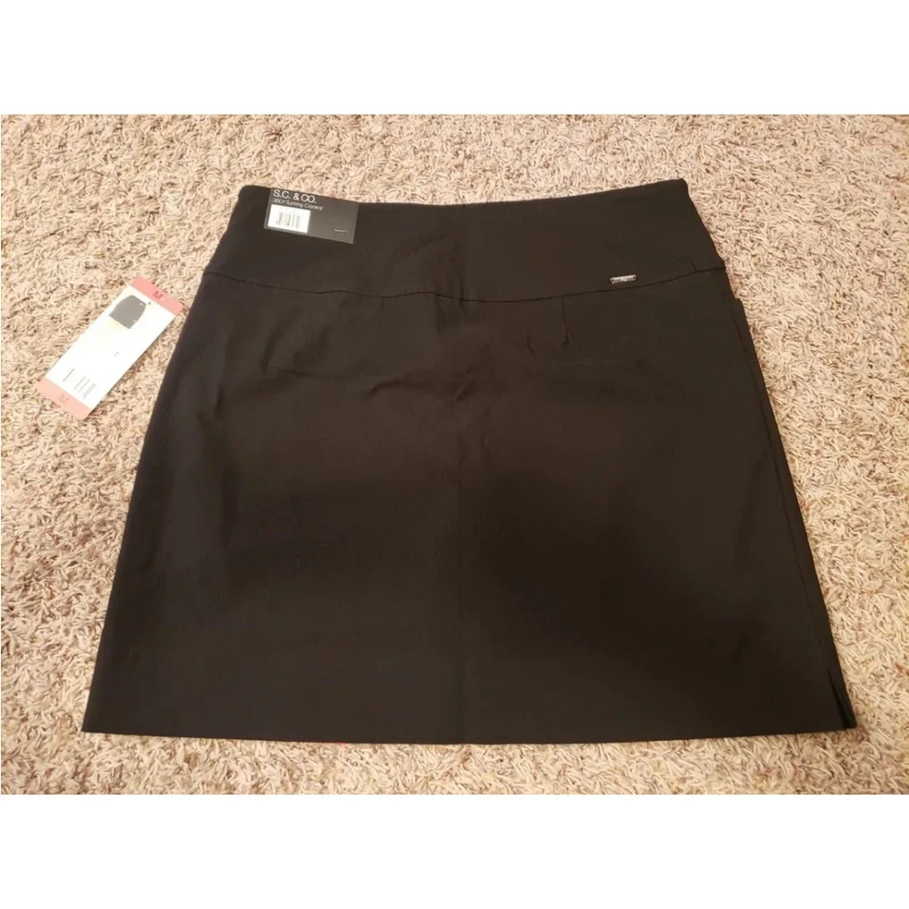 S.C. & CO. Black Skort (Skirt/Shorts) with Tunny Control, 18” - Picture 6 of 13